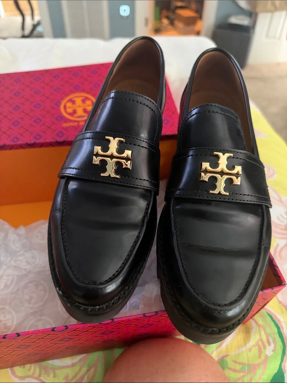 Tory Burch Mini Everly Chunky Loafer in Black